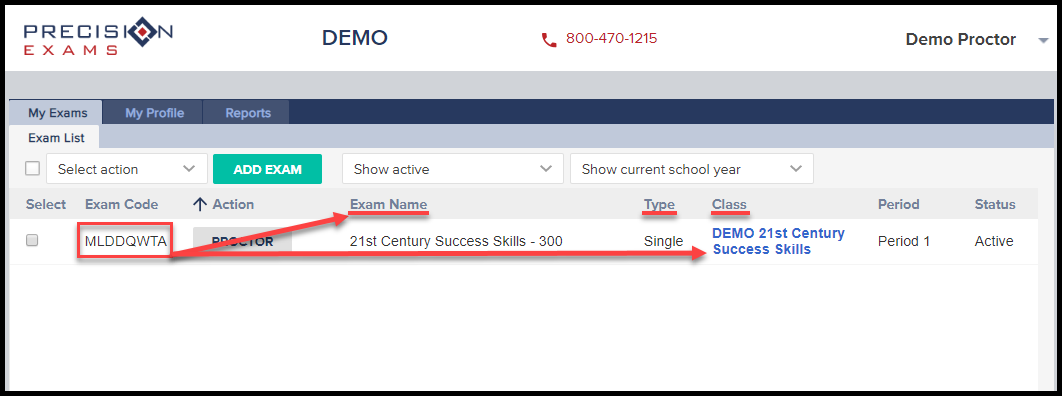 What Is Exam Code